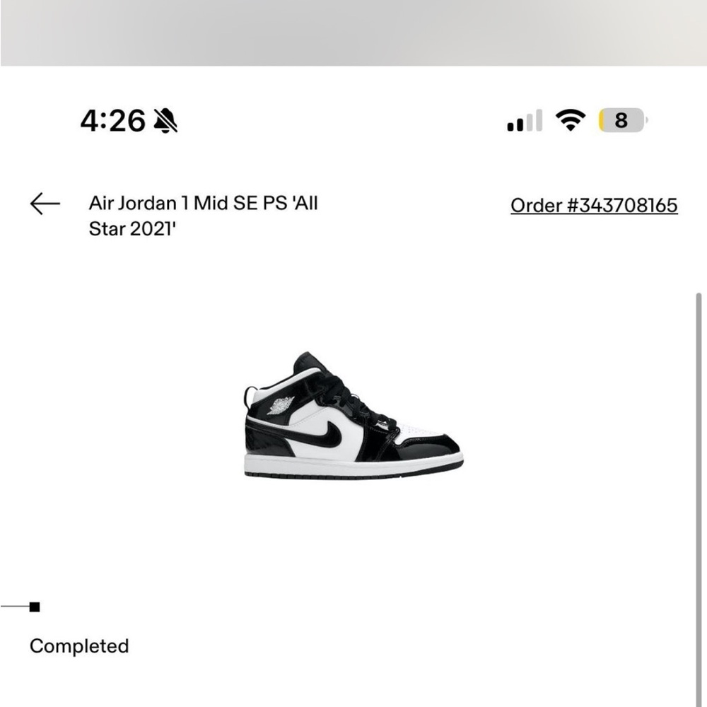 Jordan Kids Mid-Top Sneakers Black/White